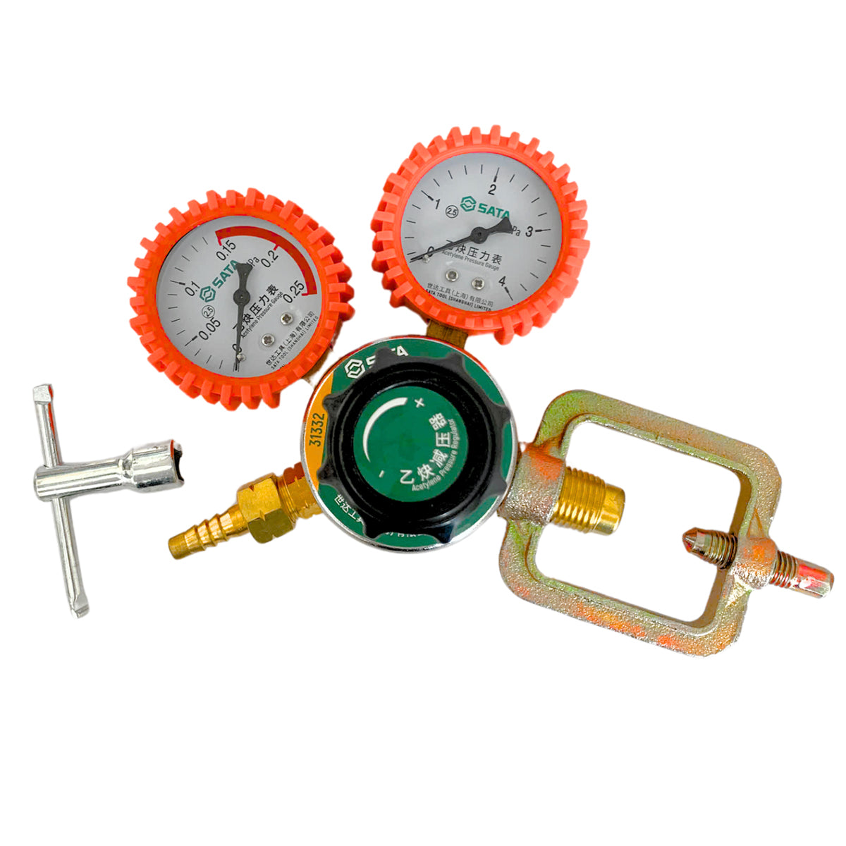 Đồng hồ điều áp khí Acetylen ren ngoài SATA 31332