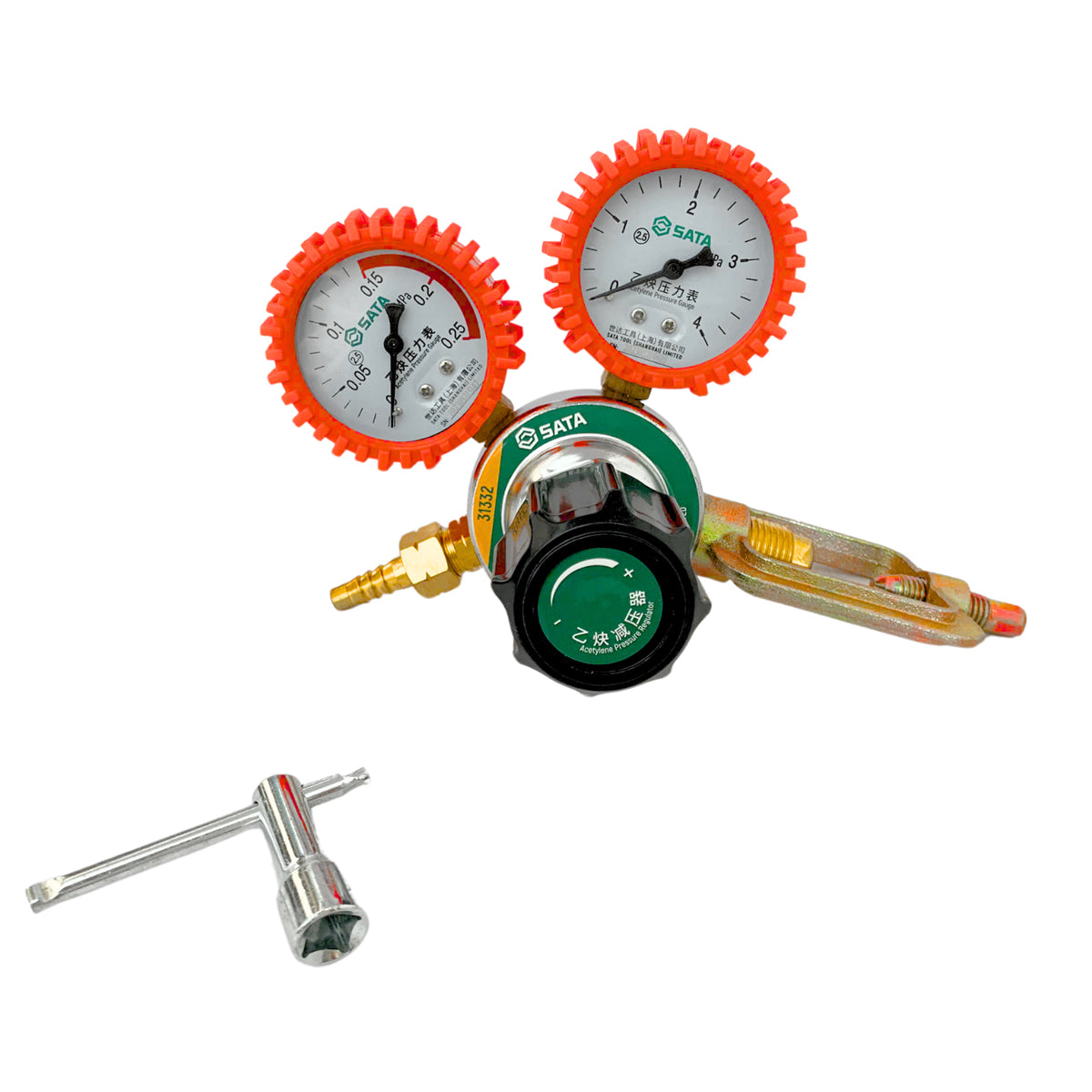 Đồng hồ điều áp khí Acetylen ren ngoài SATA 31332