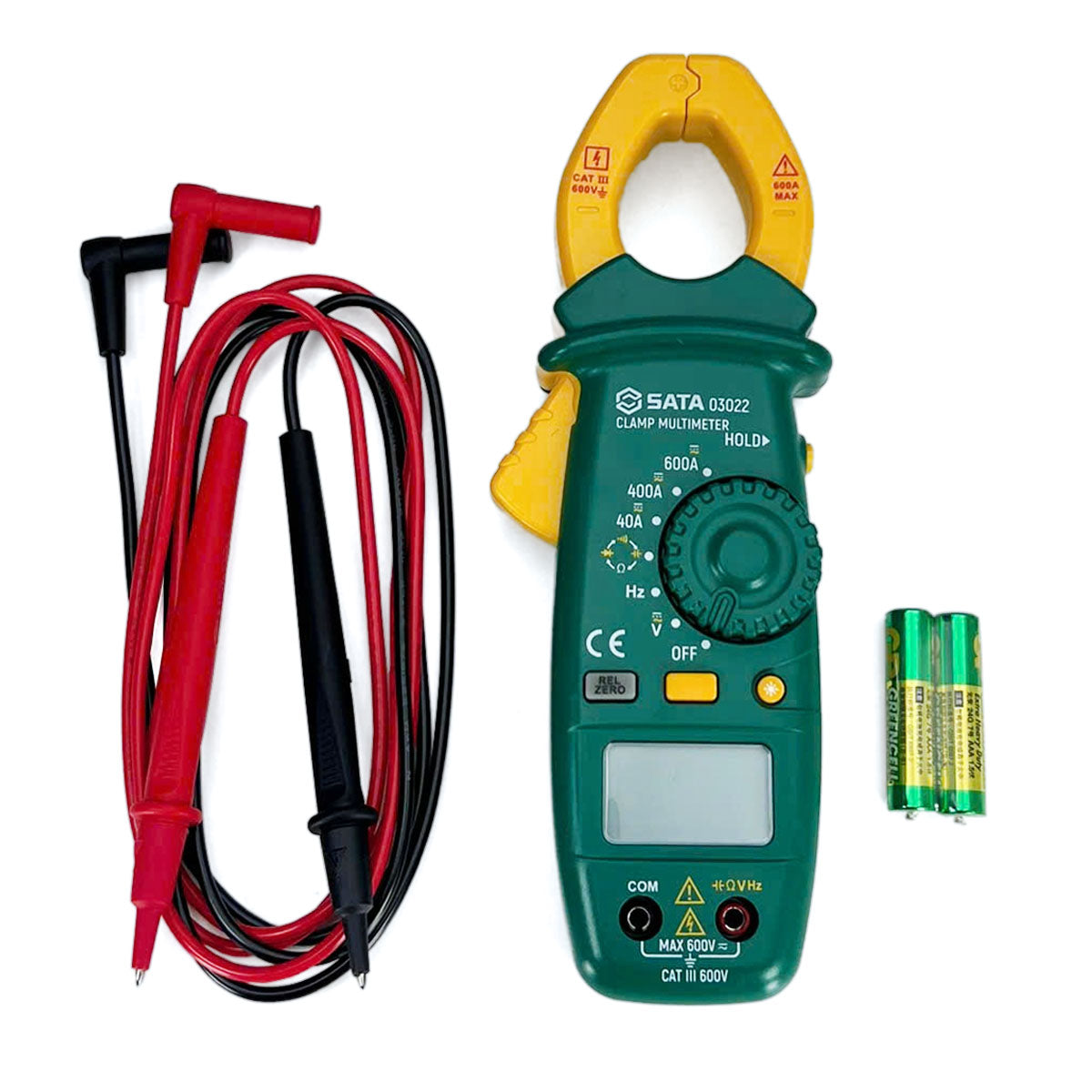 Đồng hồ ampe kìm đo kỹ thuật số đa năng SATA 03022 đo được AC/DC