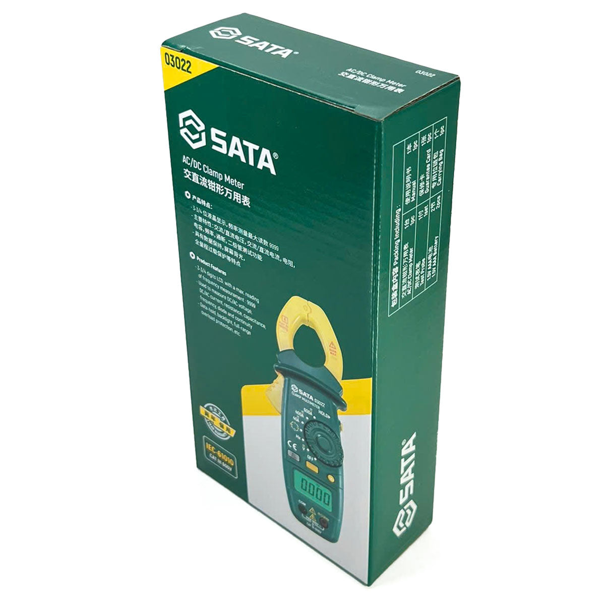 Đồng hồ ampe kìm đo kỹ thuật số đa năng SATA 03022 đo được AC/DC