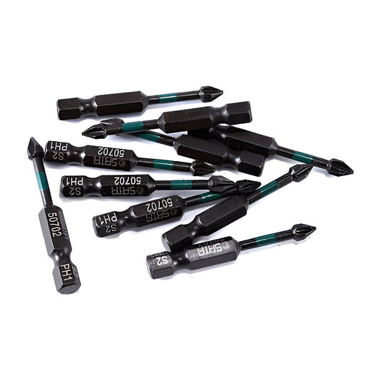 Bộ 10 mũi vít bake SATA cốt 6.35mm (1/4 inch), vật liệu thép Cr-Mo, đầu mũi có từ tính