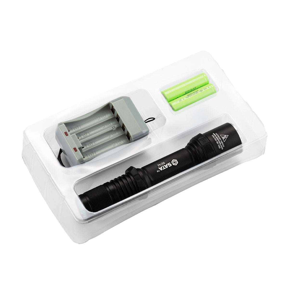 Đèn pin sạc đa năng SATA 90743 thân nhôm