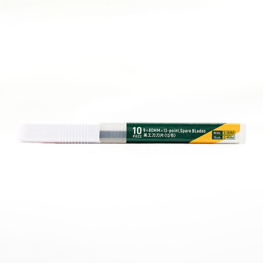 Bộ 10 lưỡi dao rọc giấy SATA 93432A, chất liệu thép SK2, kích thước 9 x 80mm